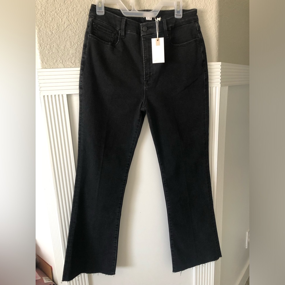 Good American good waist boot cut Jeans black